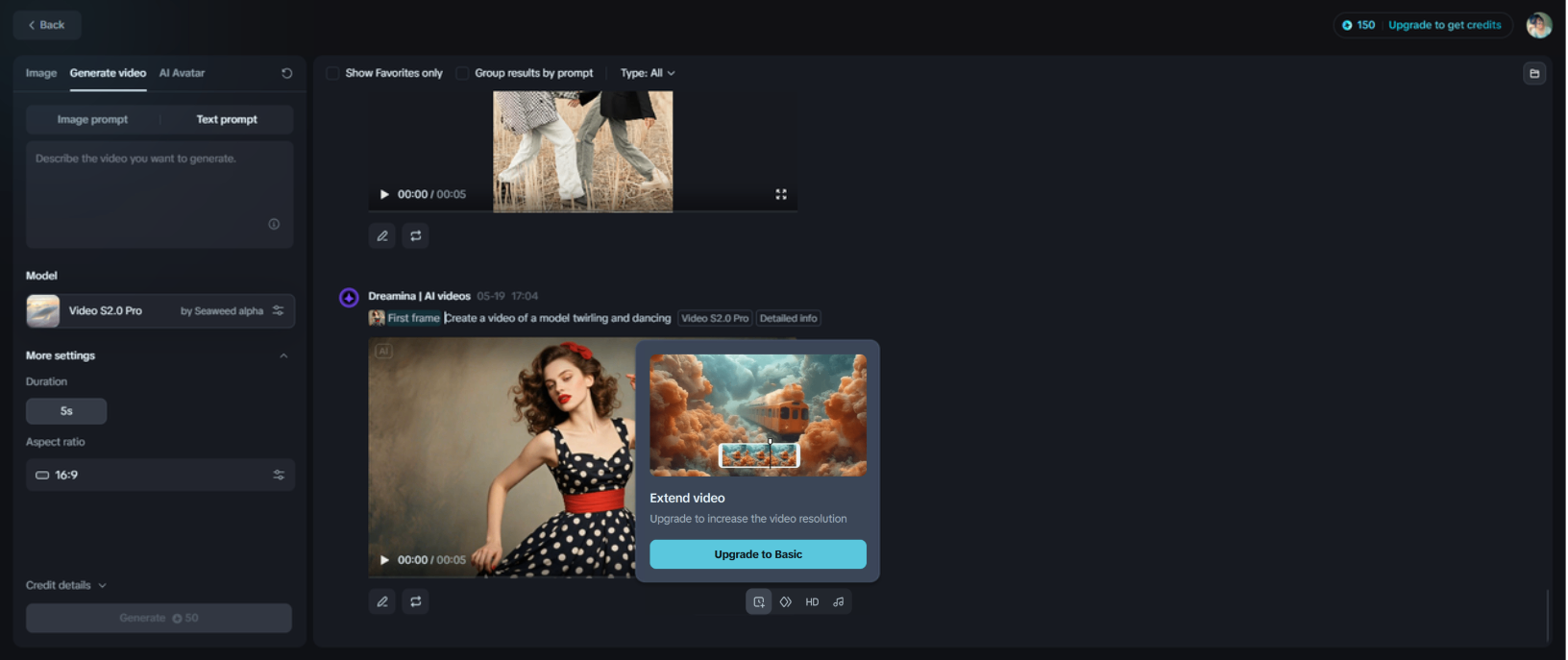 Extend video