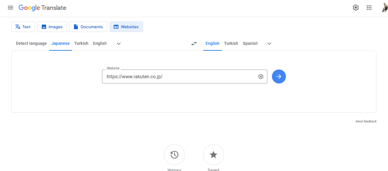Překlad japonské webové stránky do angličtiny.