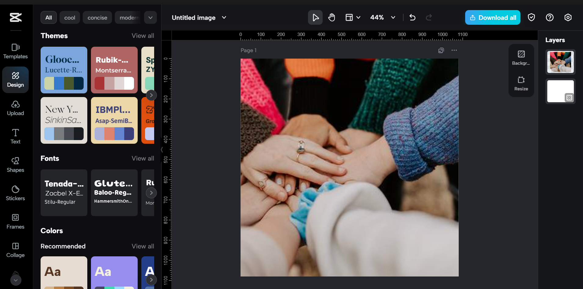 CapCut desktop interface — basic photo editor CapCut