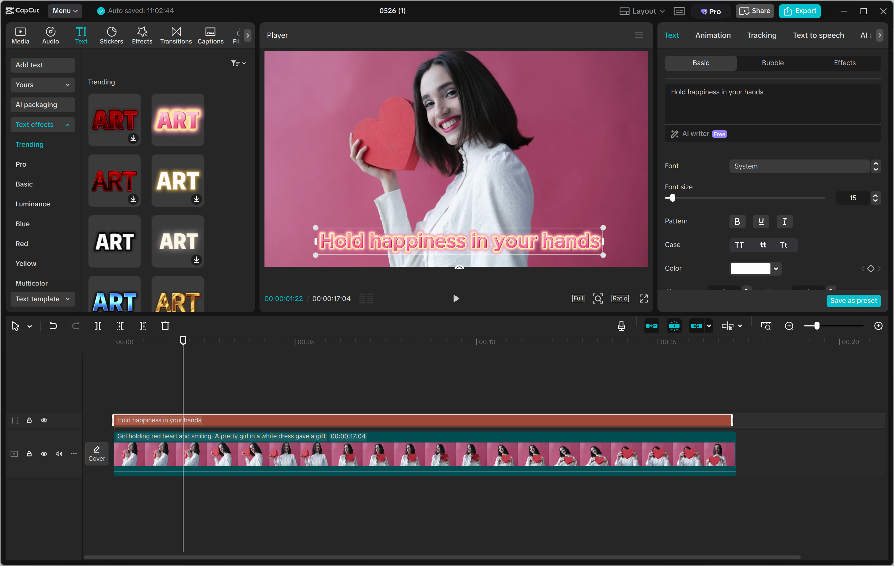 Interfața editorului video CapCut desktop - o modalitate mai simplă de a adăuga gradient textului în videoclipuri