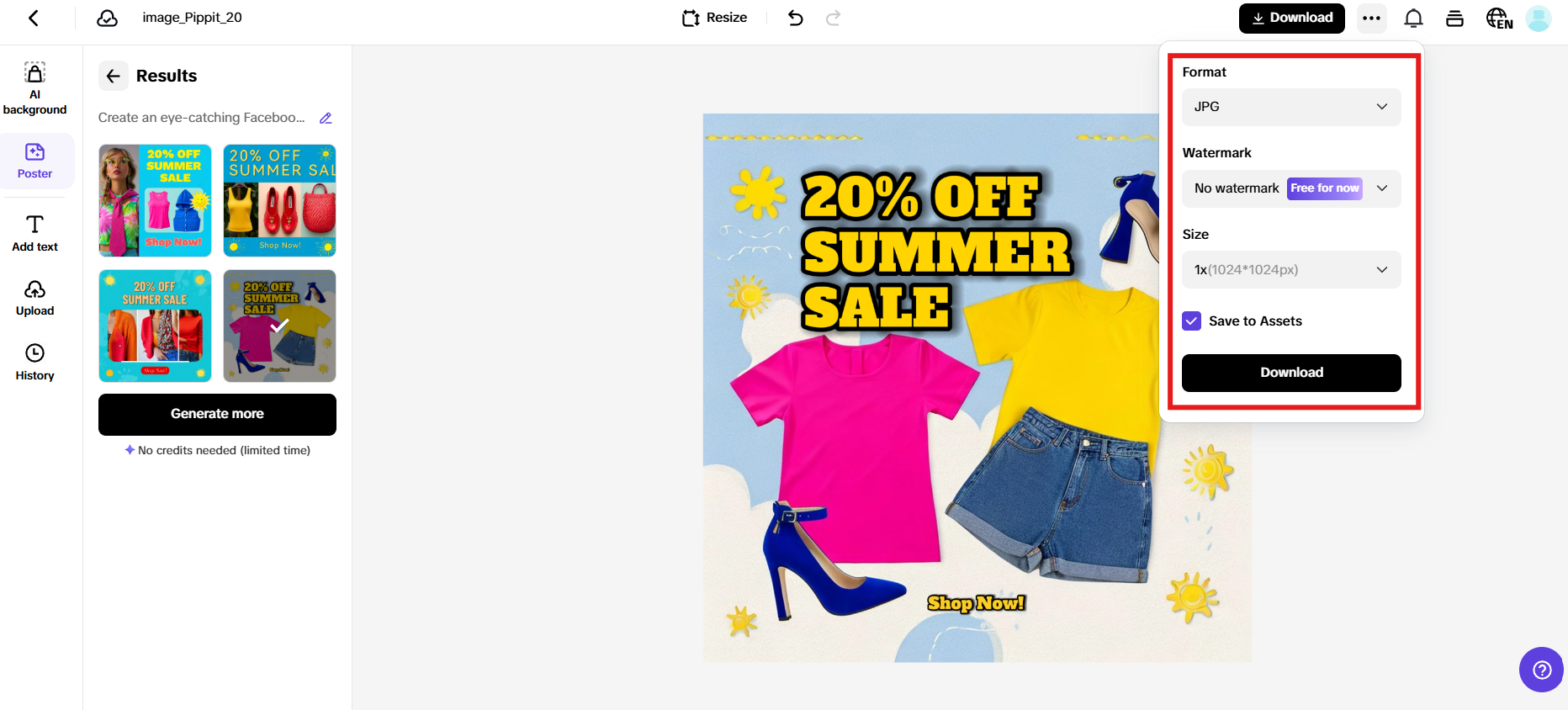 Download and share poster