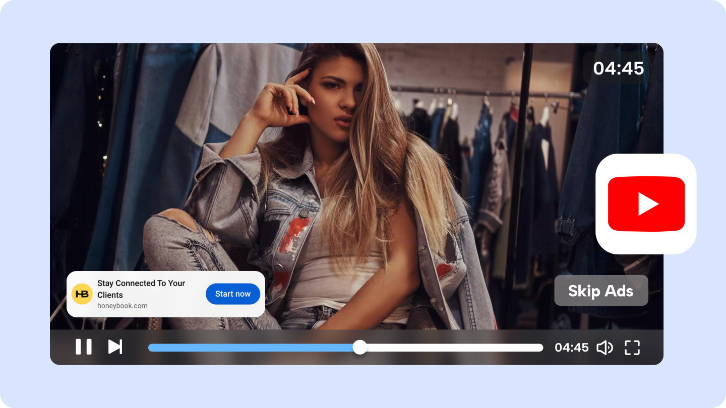 ประเภทของโฆษณา youtube