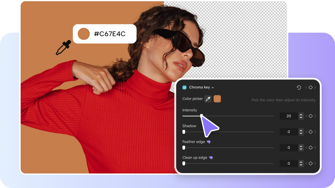 Edit edges in the CapCut chroma key