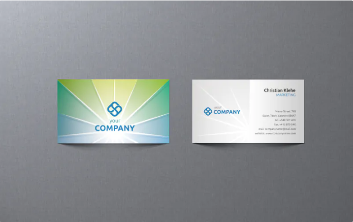 Green sunburst design with eco-friendly theme