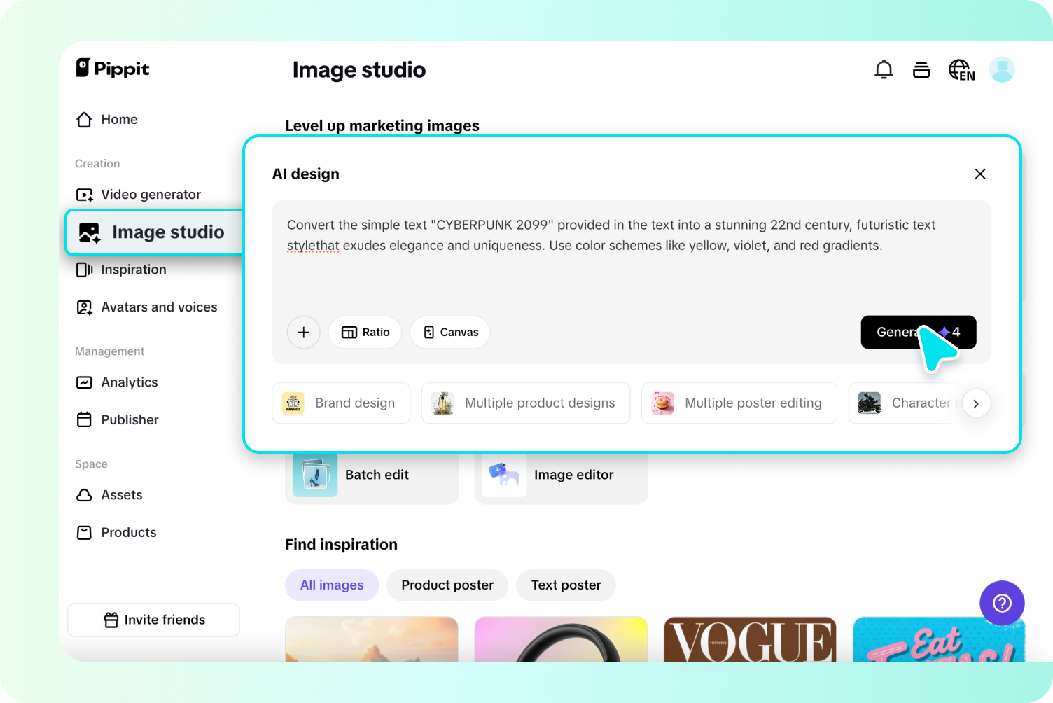 Generate your text design