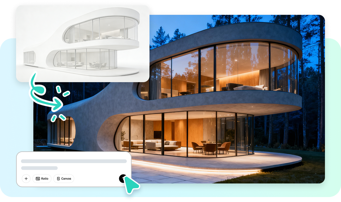 Generate photorealistic visuals from designs