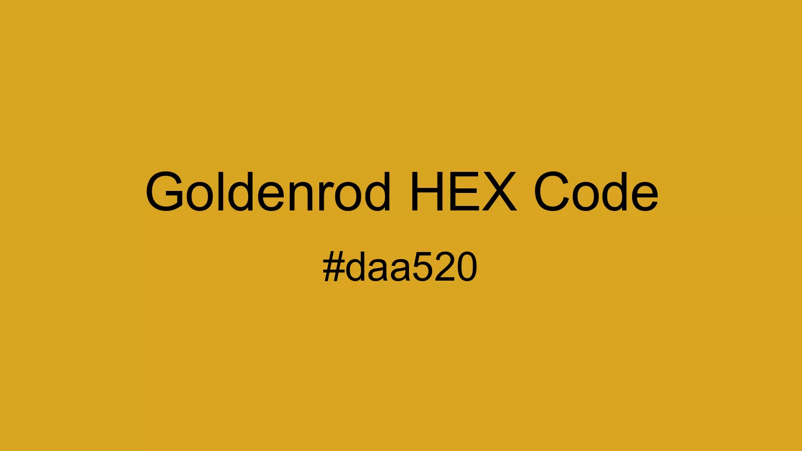 Goldenrod (#DAA520)
