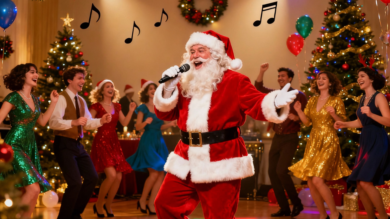 Santa's voice being used for entertainment purposes