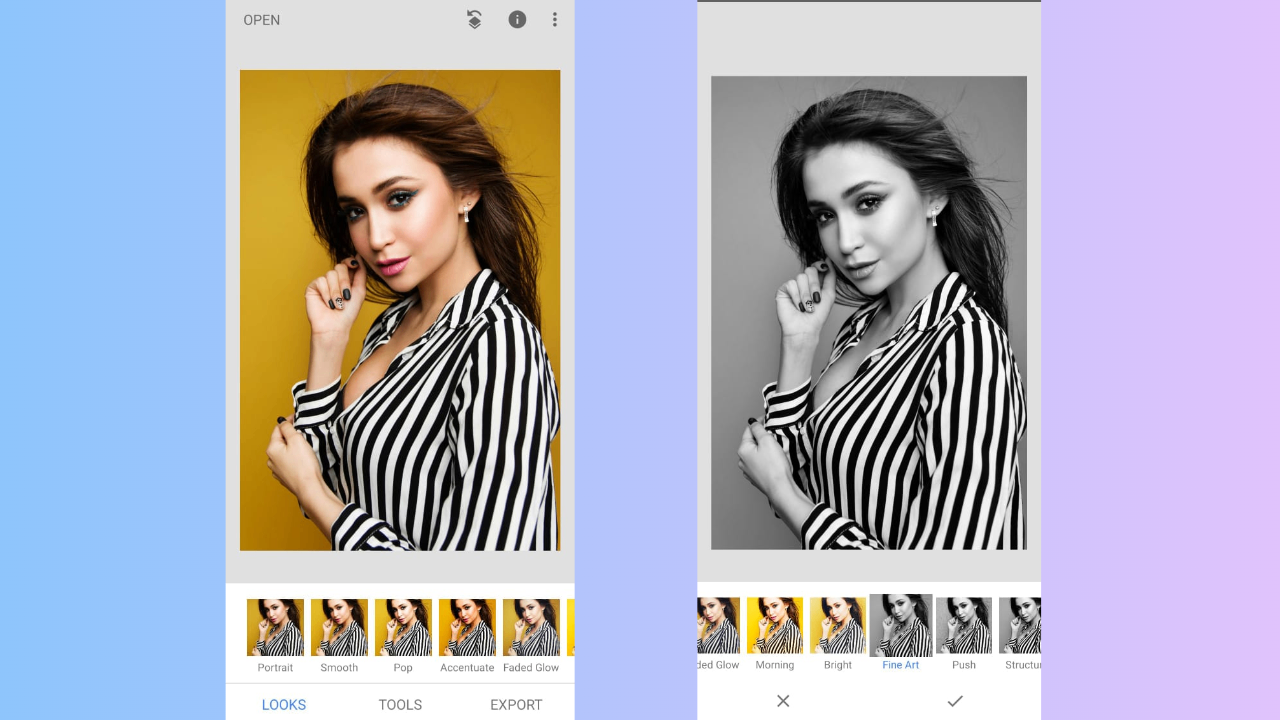 Snapseed filters for iPhone