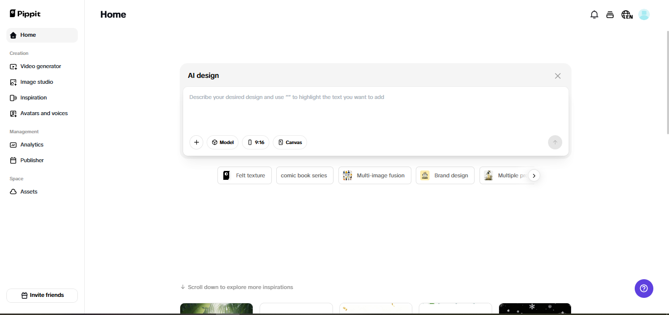 Alat desain AI di Pippit