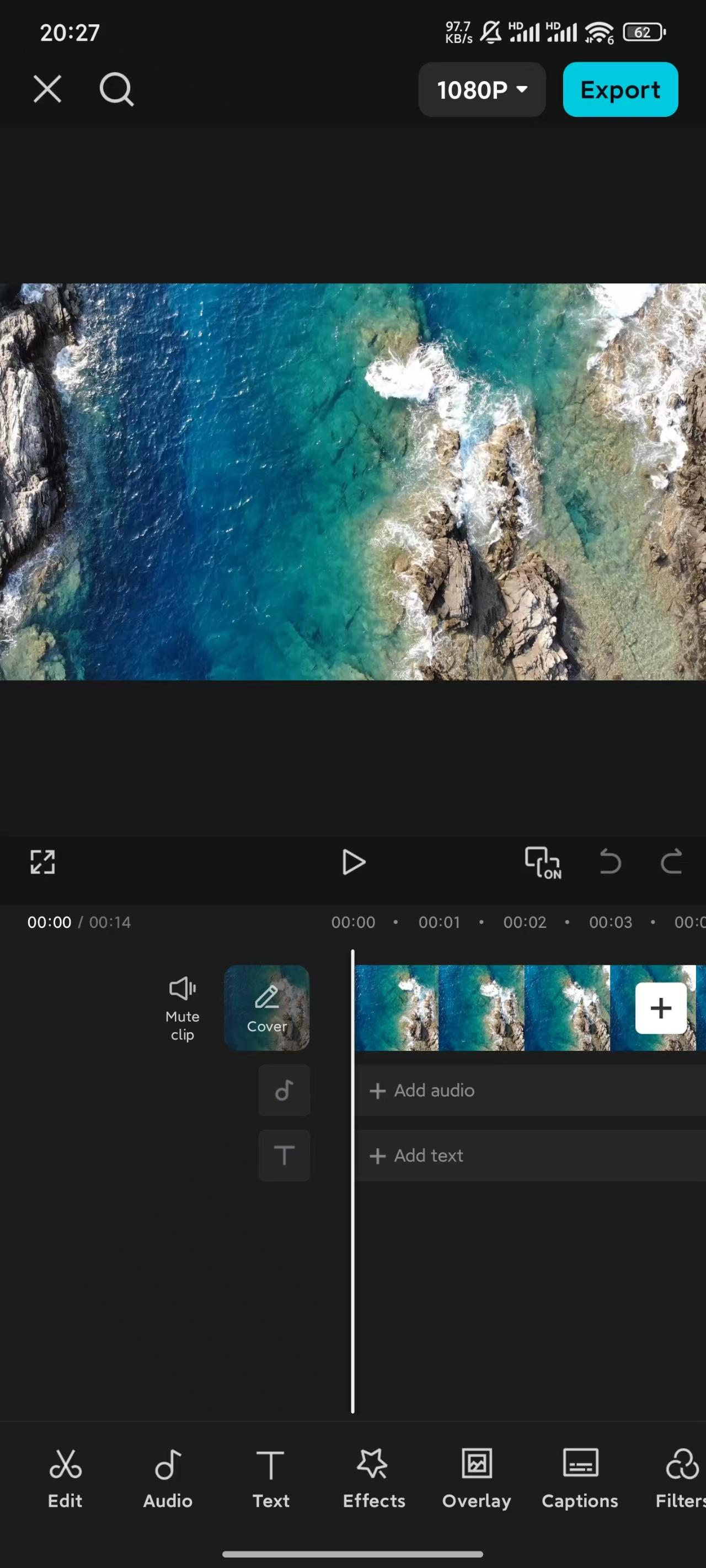 تعديل مشروع التاريخ الخاص بك في CapCut APP