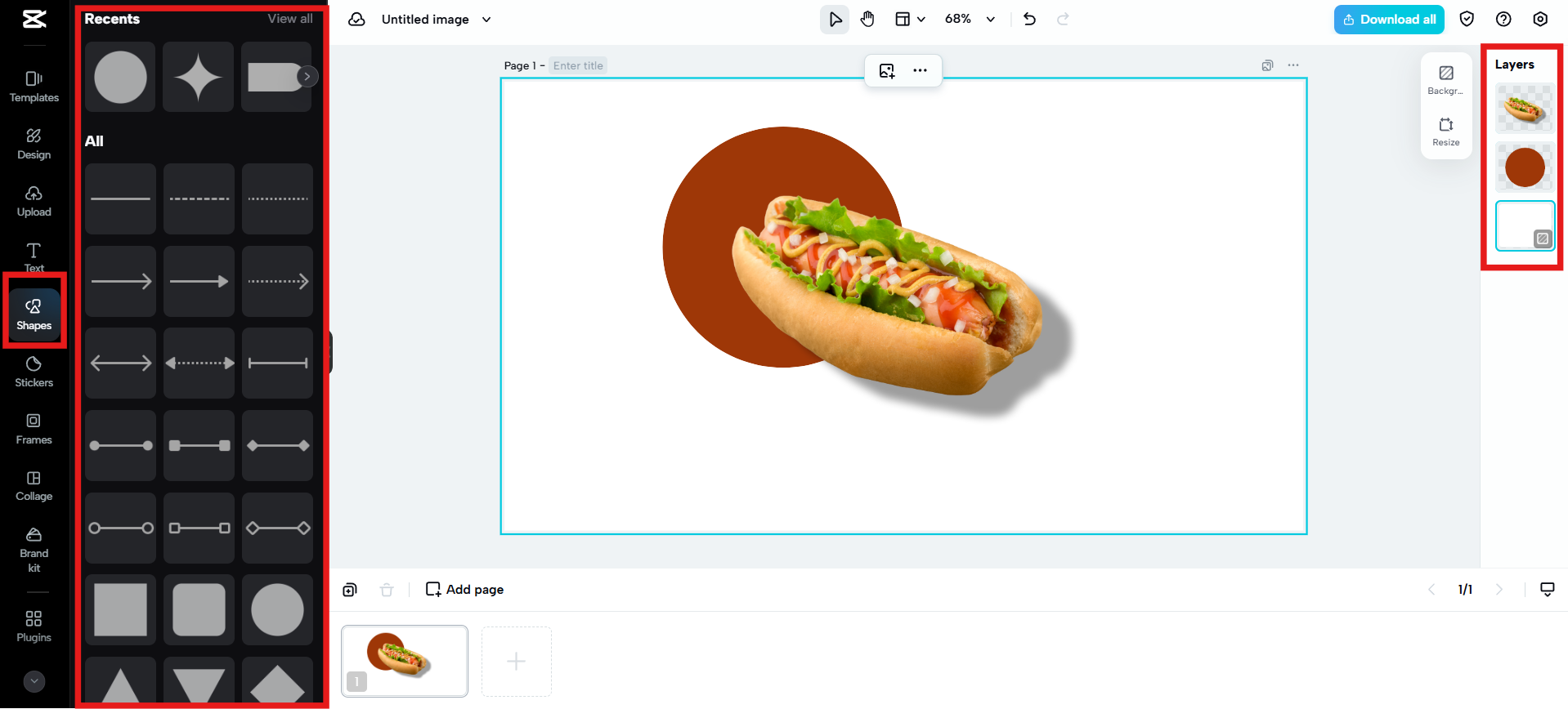Rancang efek 3D menggunakan bentuk