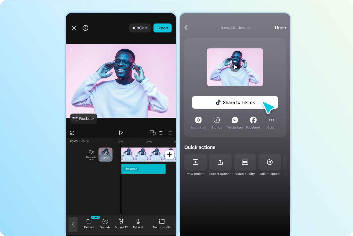 Preview and export
