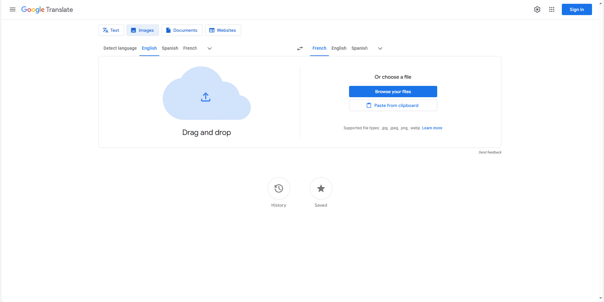 Uploading image files
