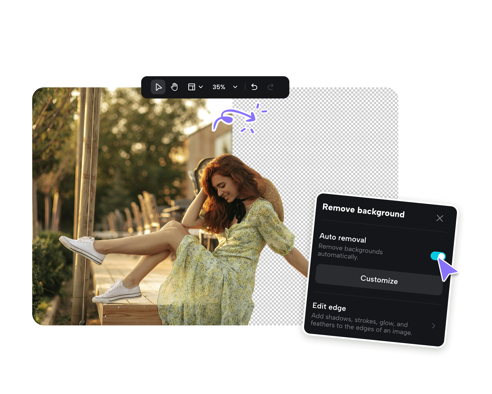CapCut free AI photo background remover