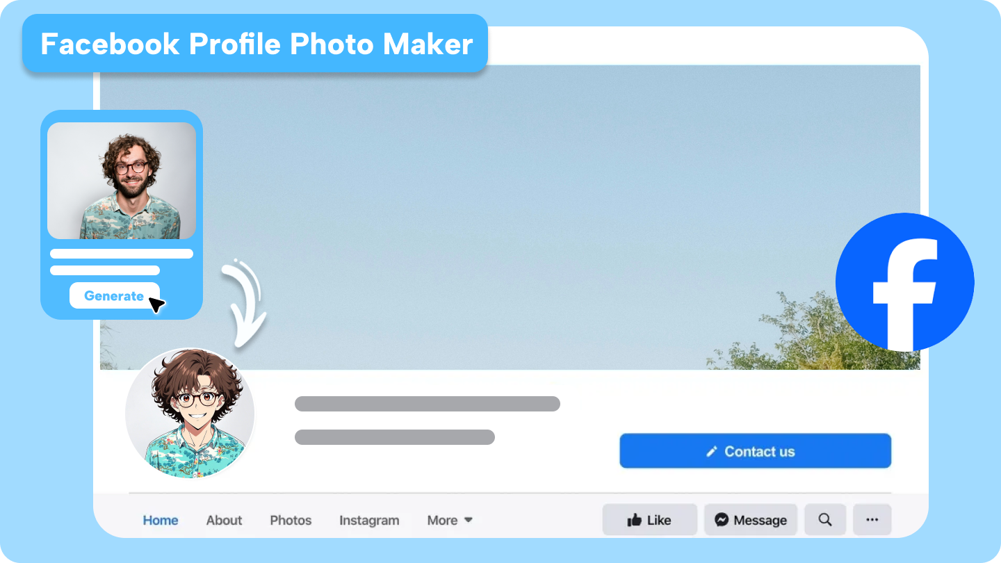Strumento per creare foto profilo Facebook
