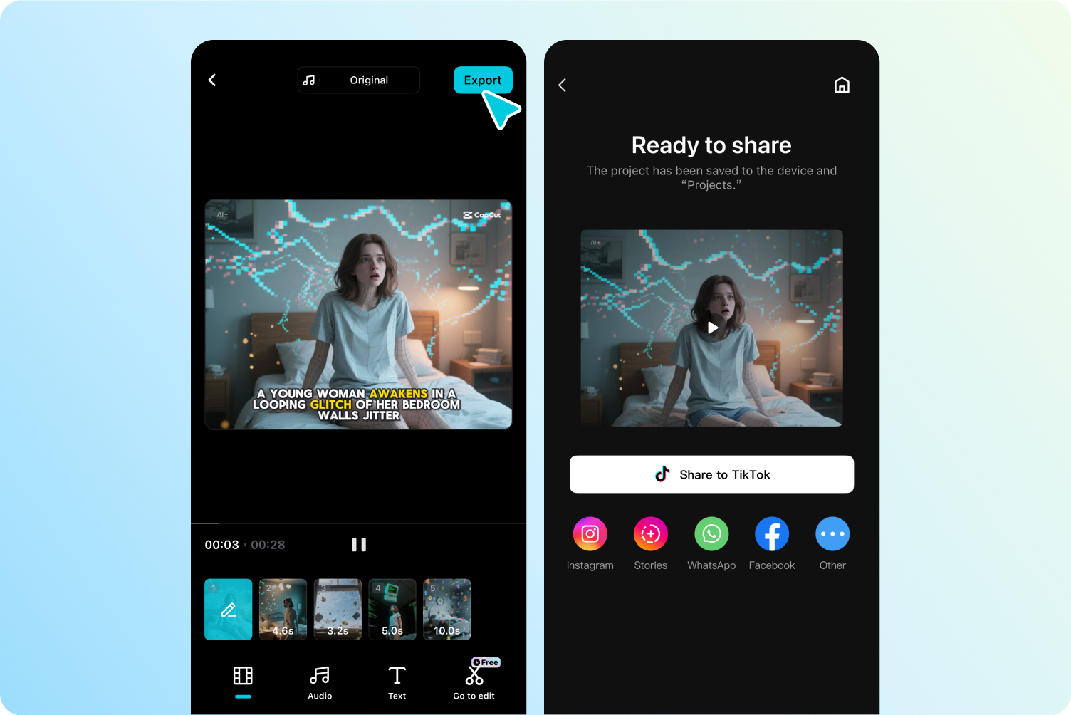 Export your story video
