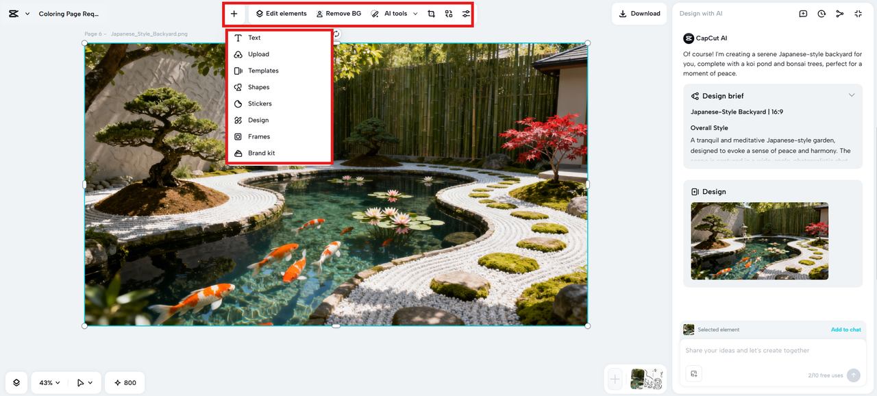 Enhance with editing suite