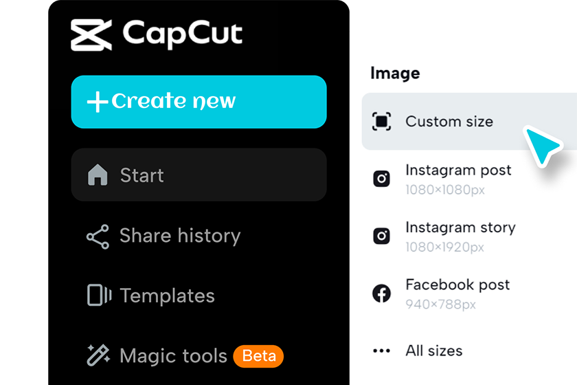 Toegang CapCut online