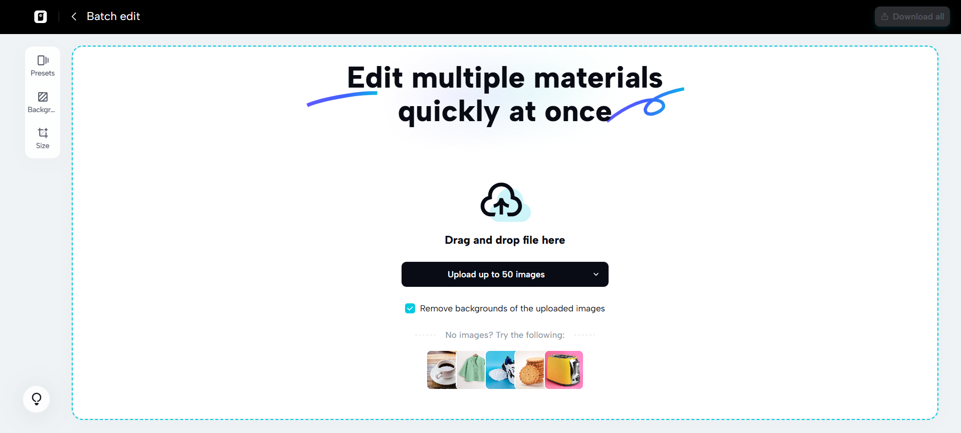 Edit multiple images at once