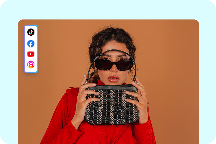 Social media and ad campaign visuals using  CapCut's clothing swaps tool