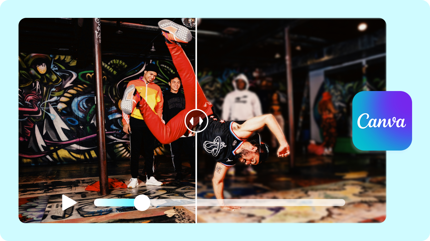 blur background in canva video