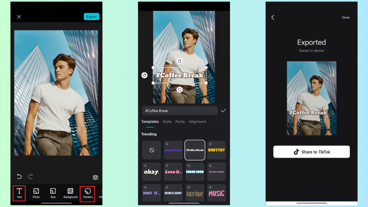 Enhace with elements and export