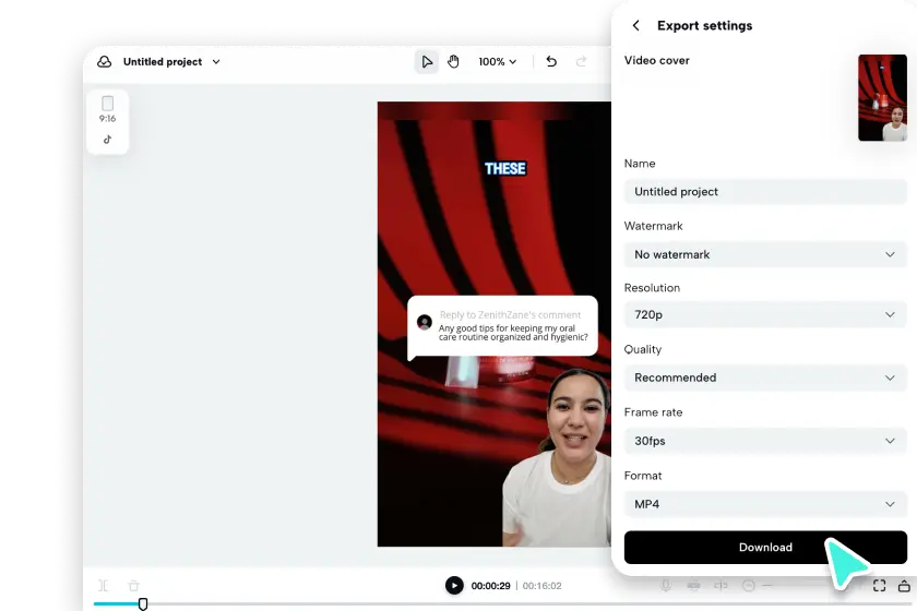 Exportieren Sie die Anzeige