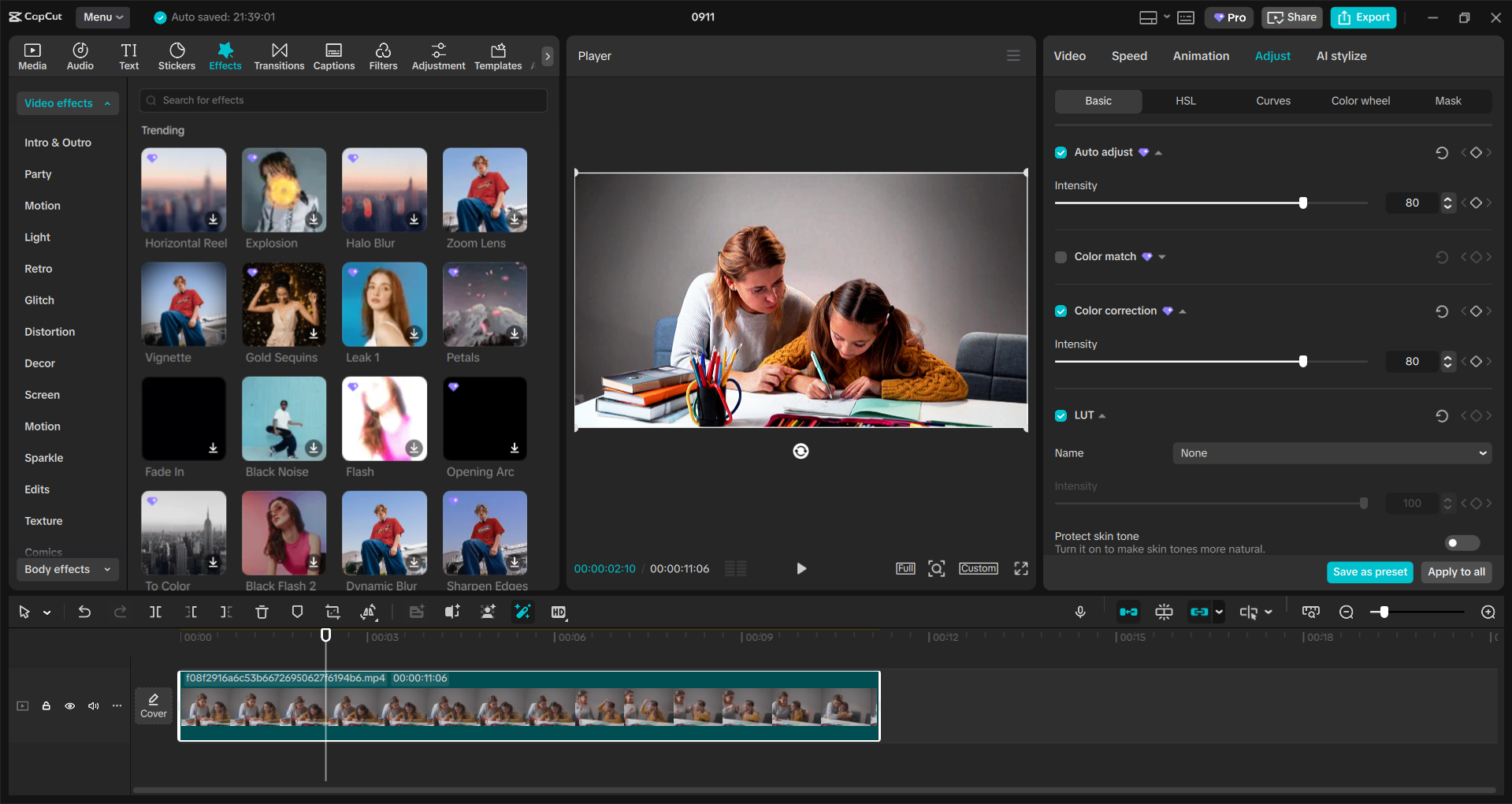 Interface of the CapCut desktop video editor - a PC-based tool for video editing