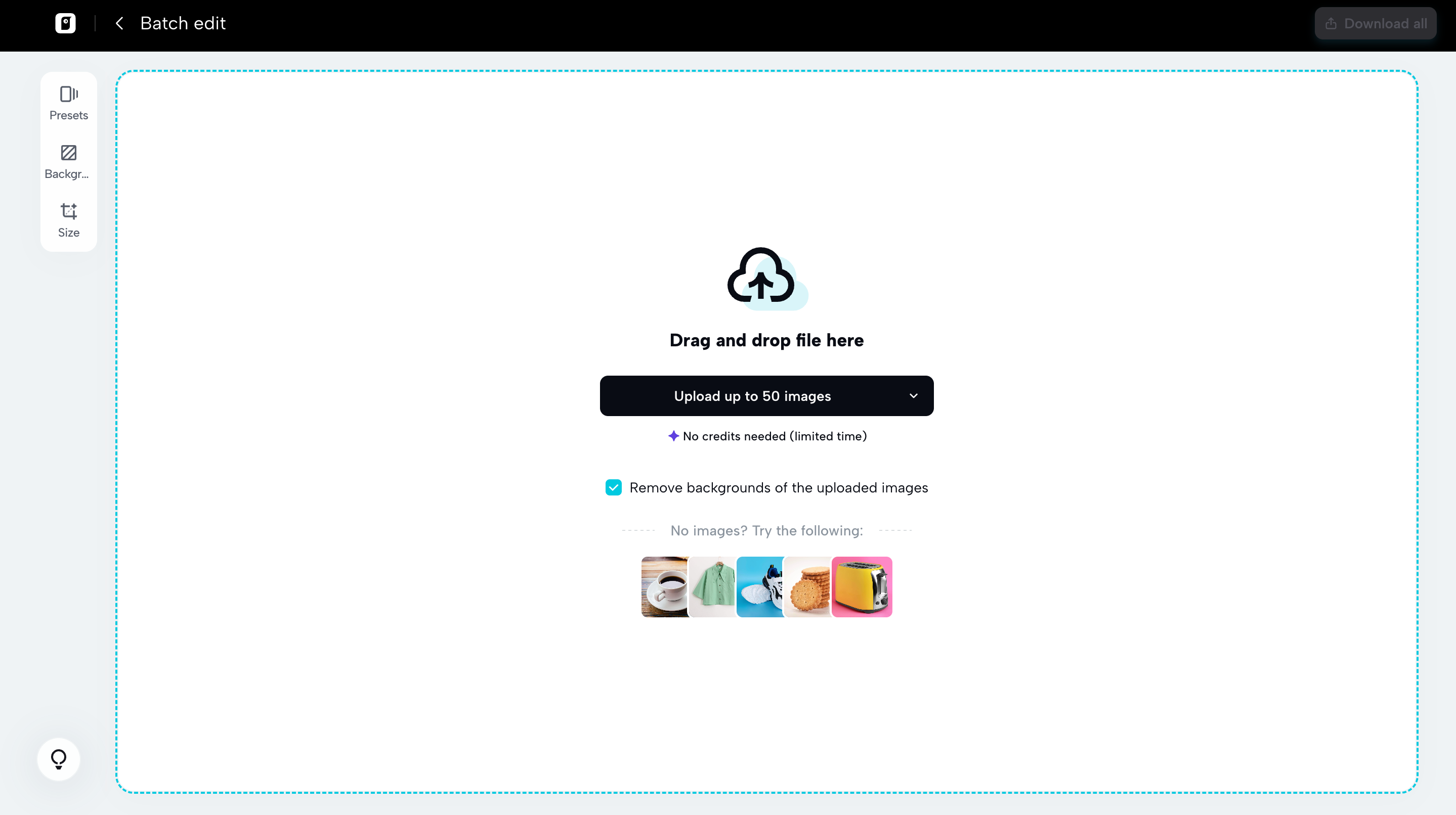Process images in bulk