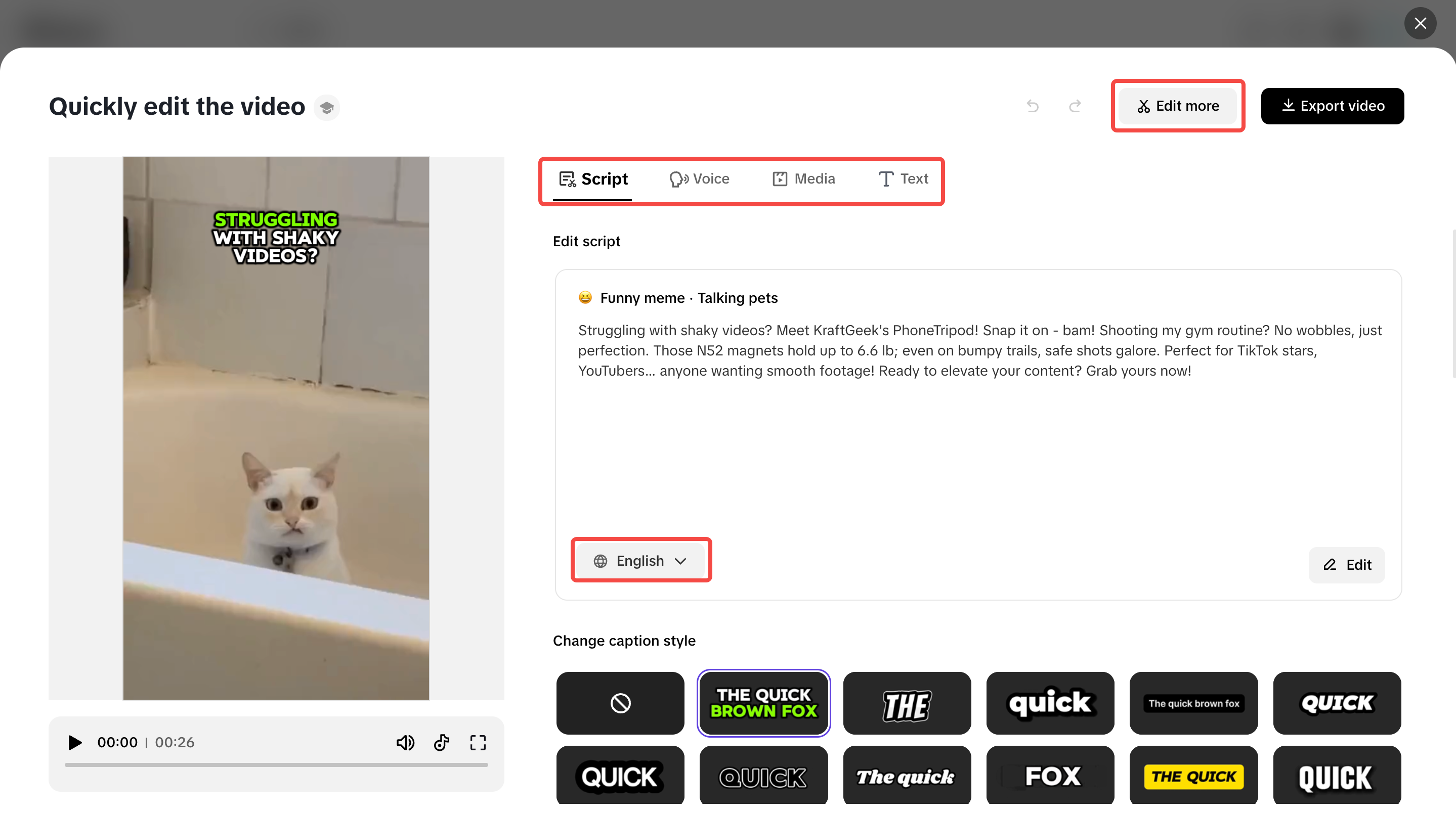 Edit your video