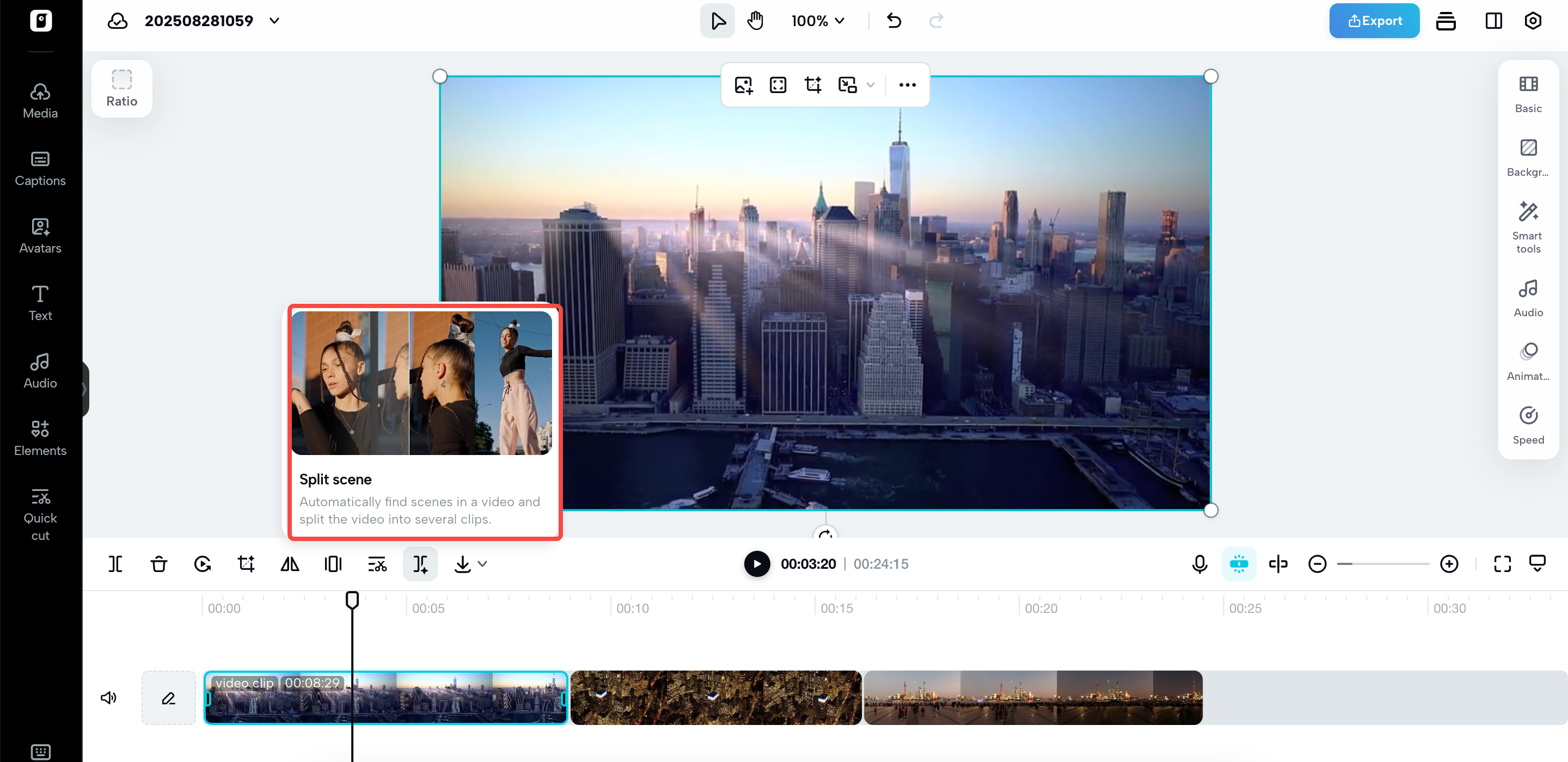 División automática de videos