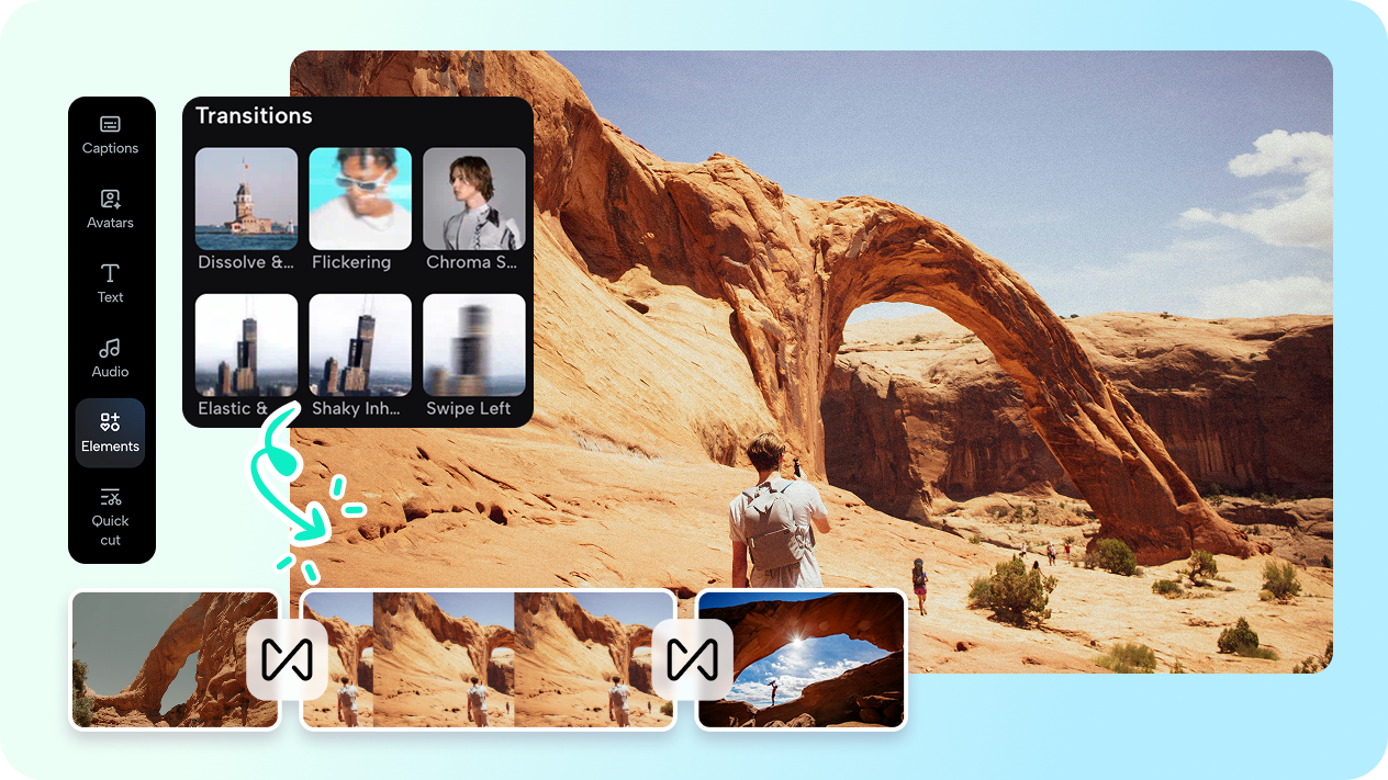 adding effects to AI vlog with Pippit