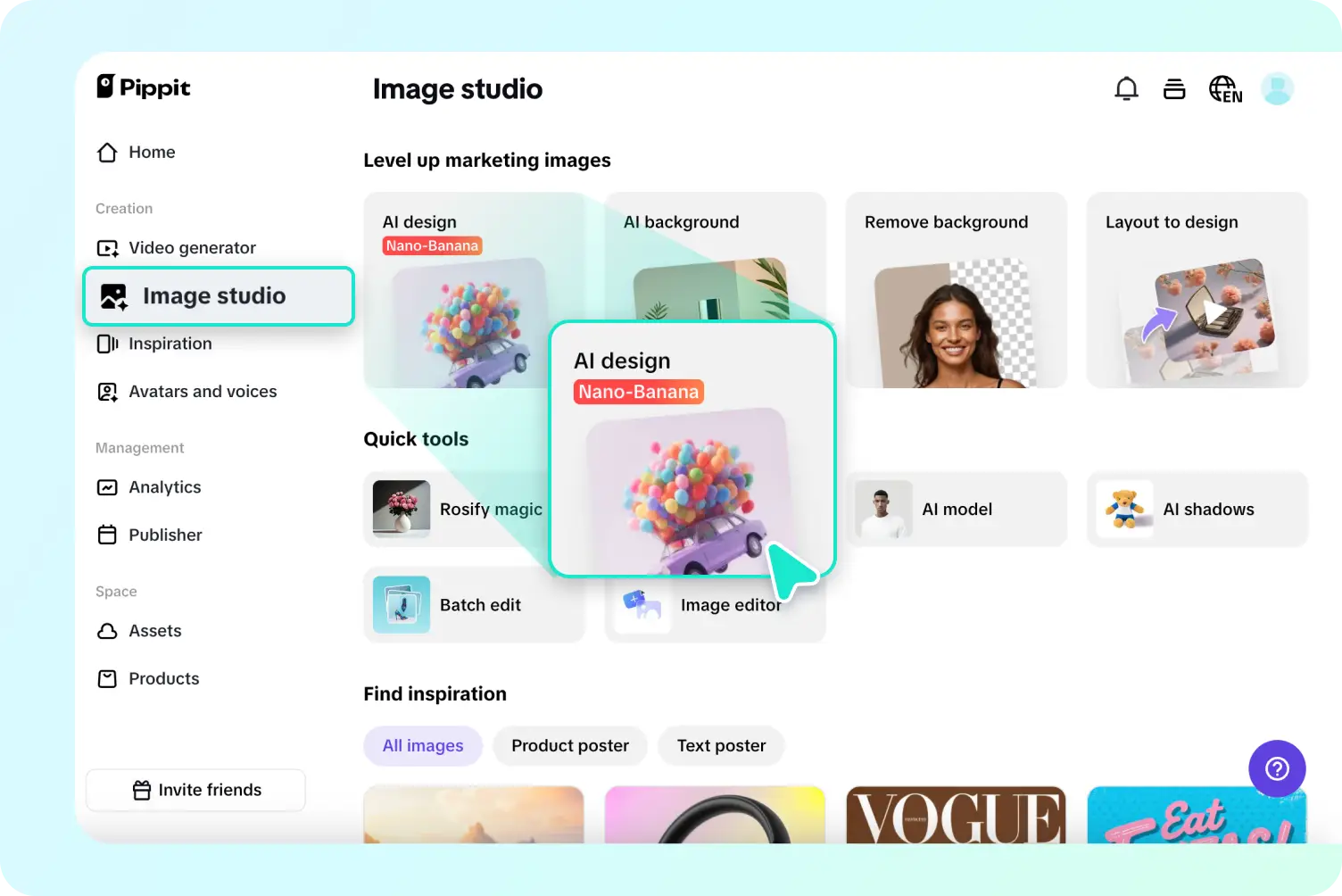 Opening AI design tool