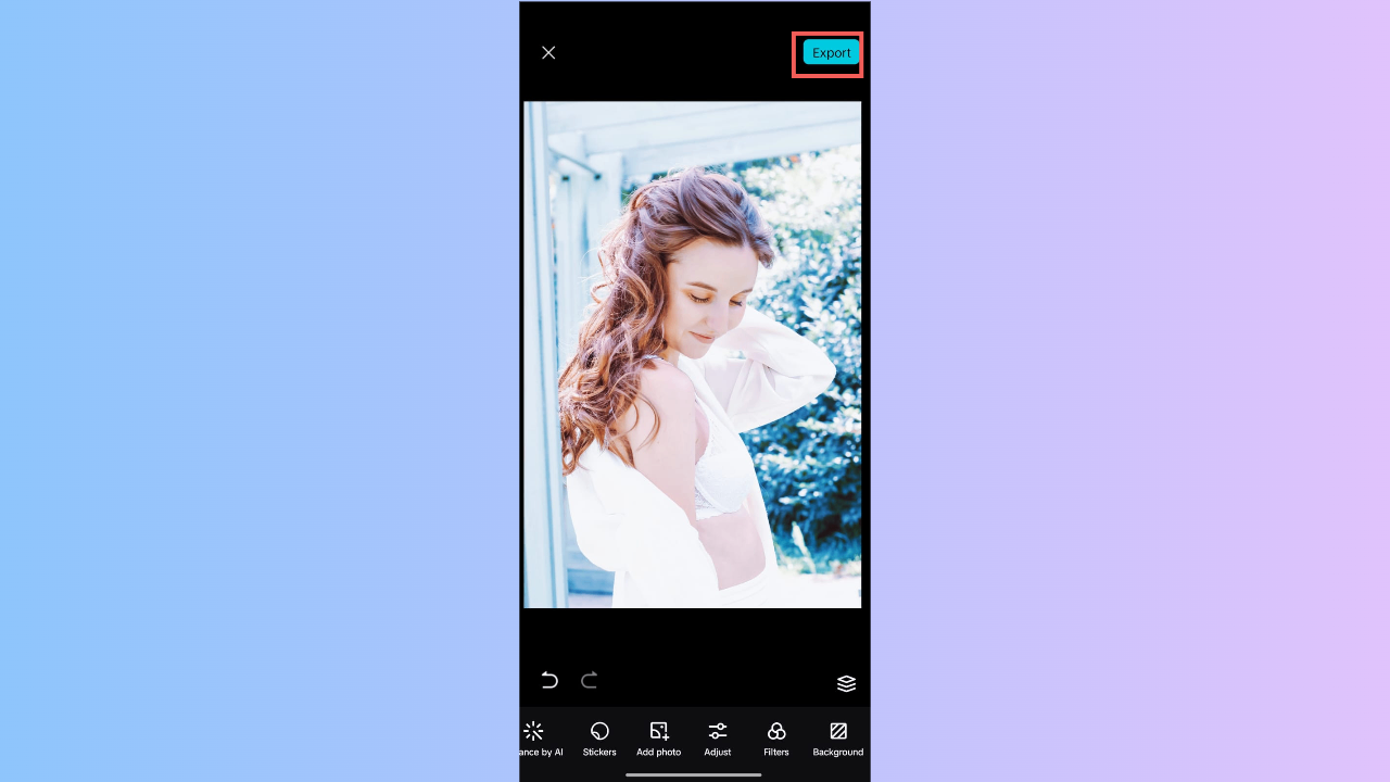 Export and share photo