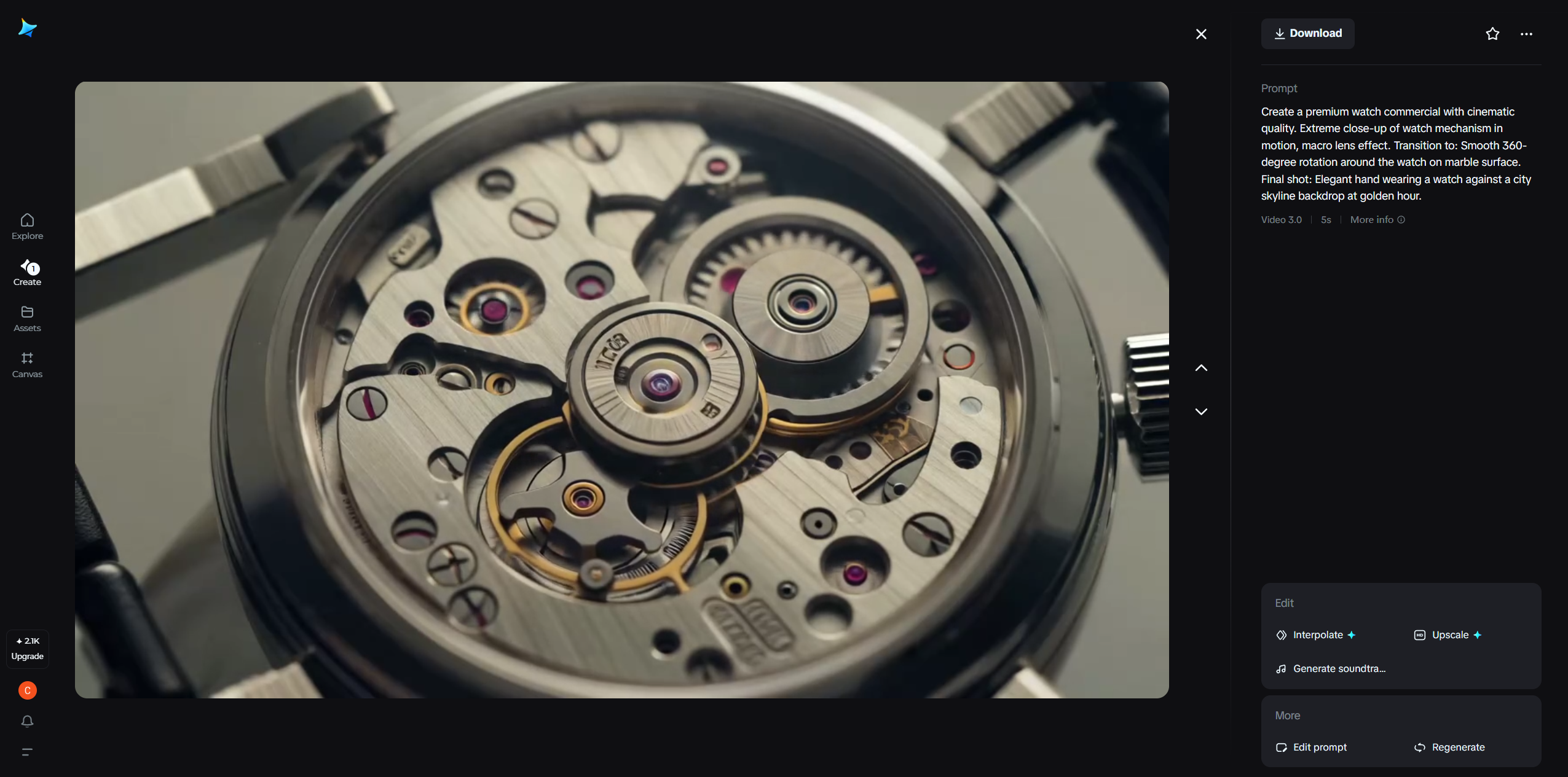 Commercial advertisement sequence