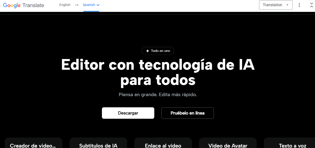 website translated