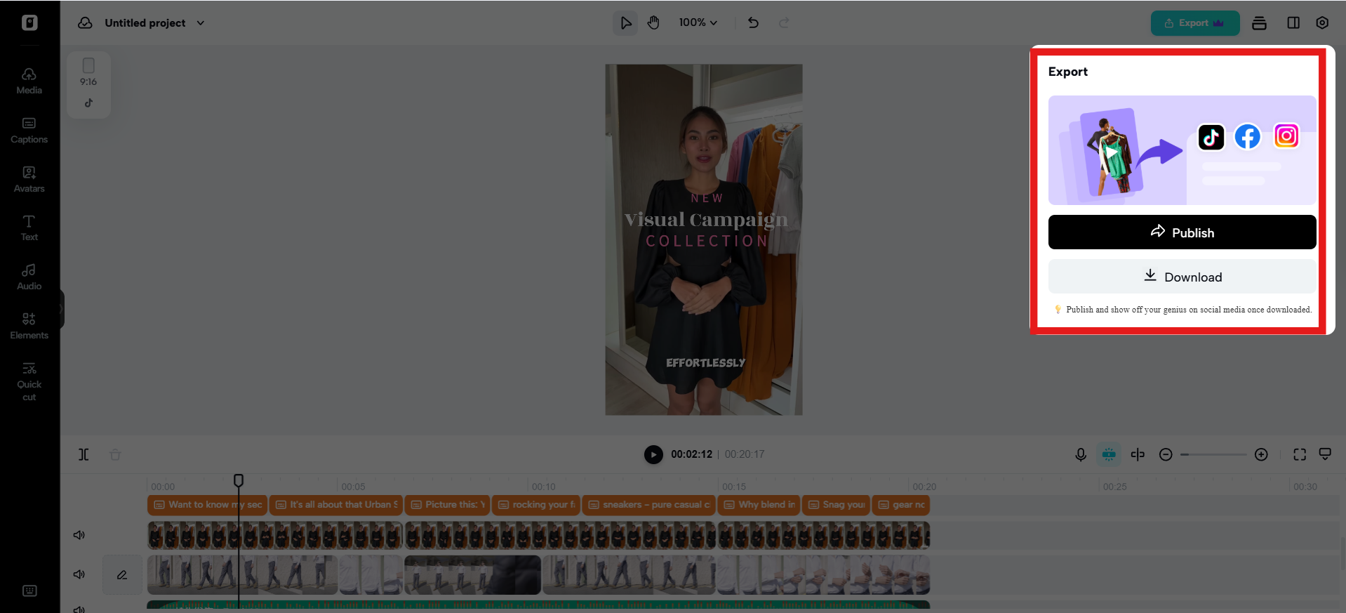 Export video