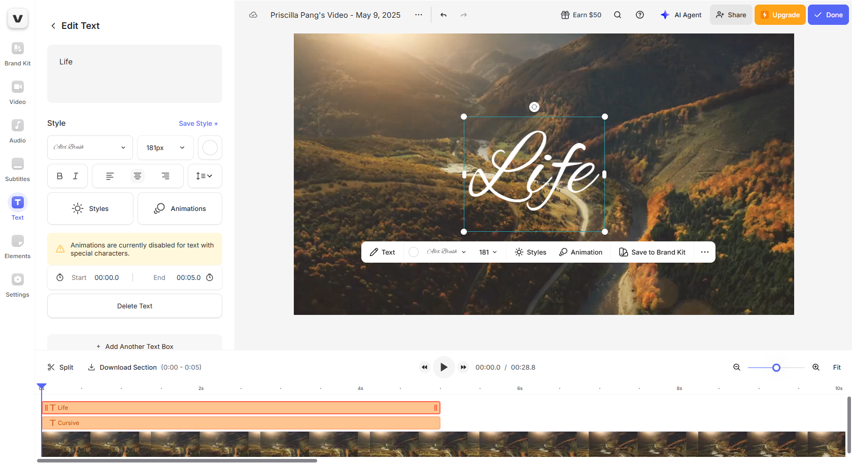 Veed.io interfaccia