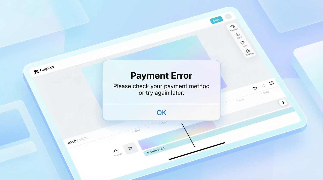 payment error for CapCut Pro