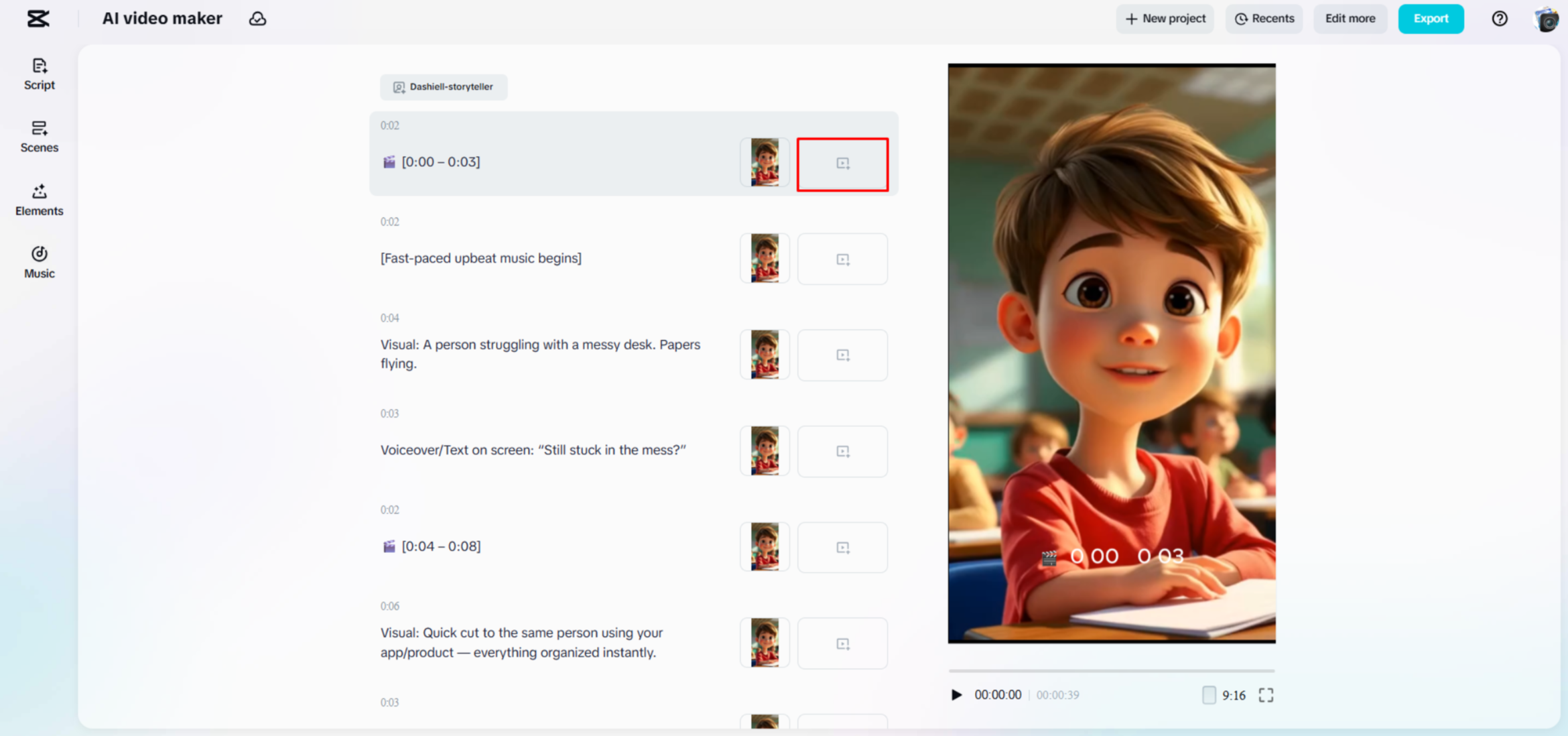 Bir videoda medyayı CapCut Web ile değiştirme
