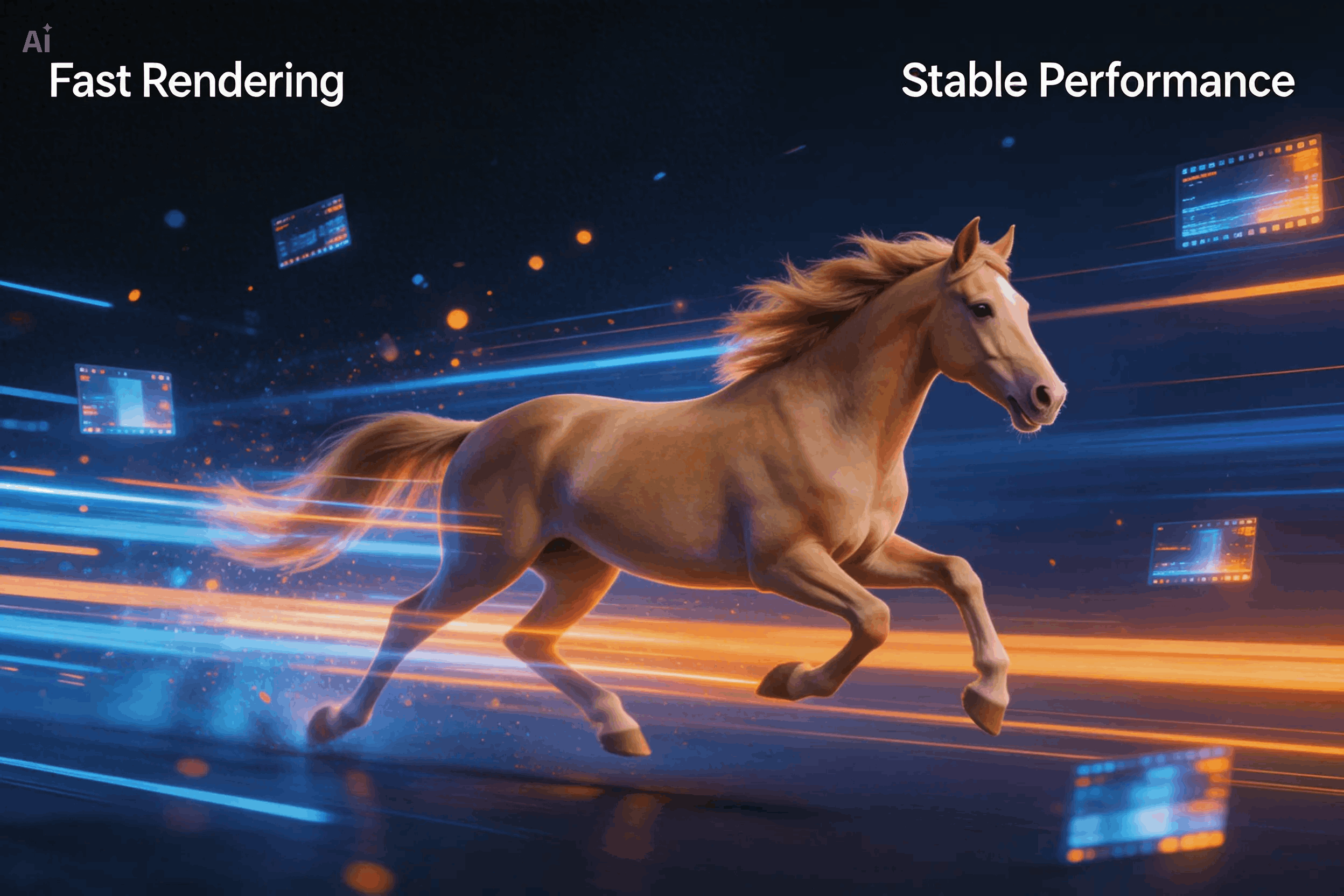 Happy Horse Fast rendering for content output