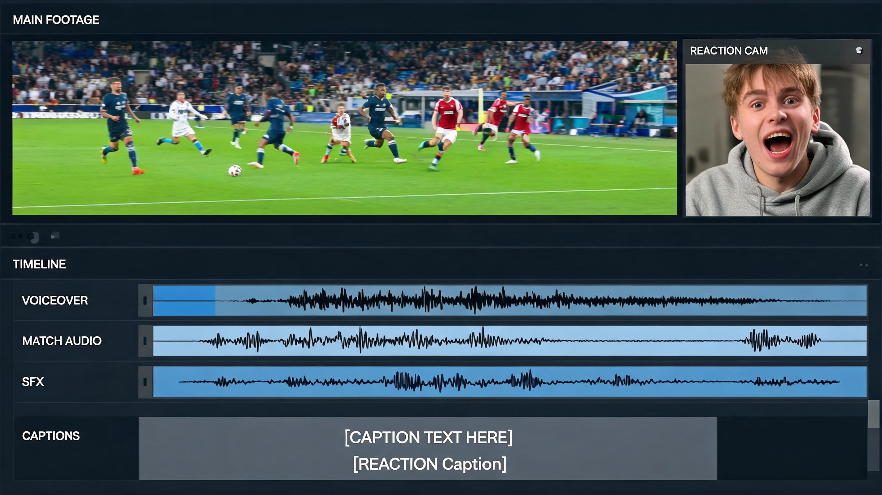 Picture-in-Picture Workflow for Match Reaction Reels in CapCut
