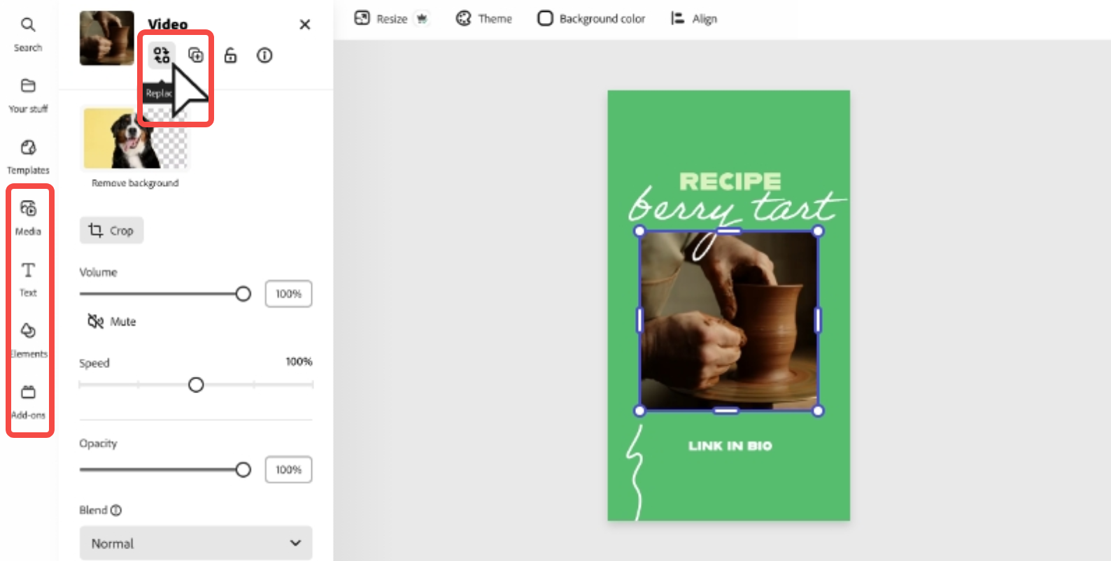 Personalisasi template dengan Adobe Express