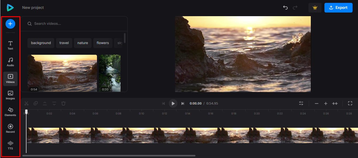 Creador de videos de texto a voz de Clideo