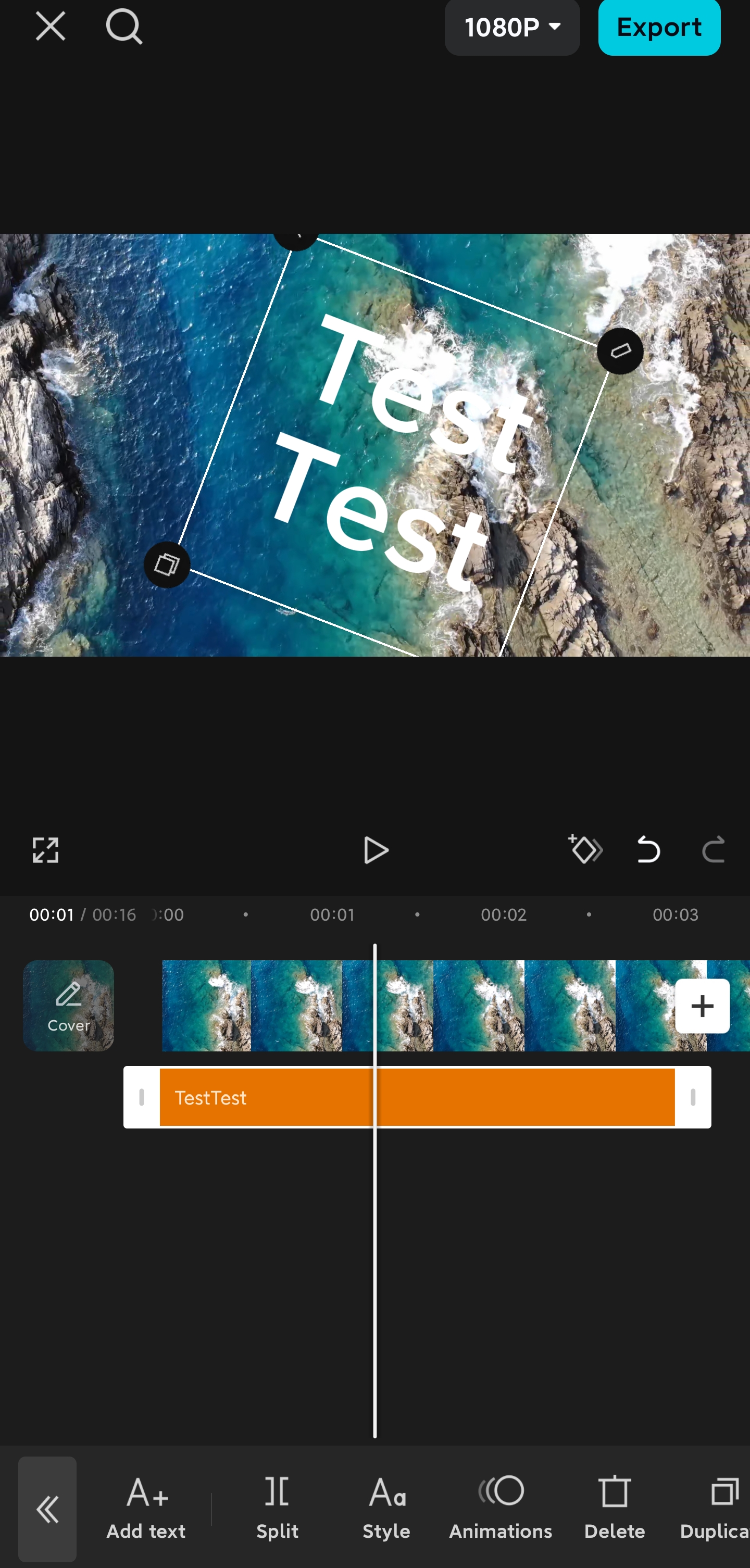 Pizzicare per ridimensionare la casella di input