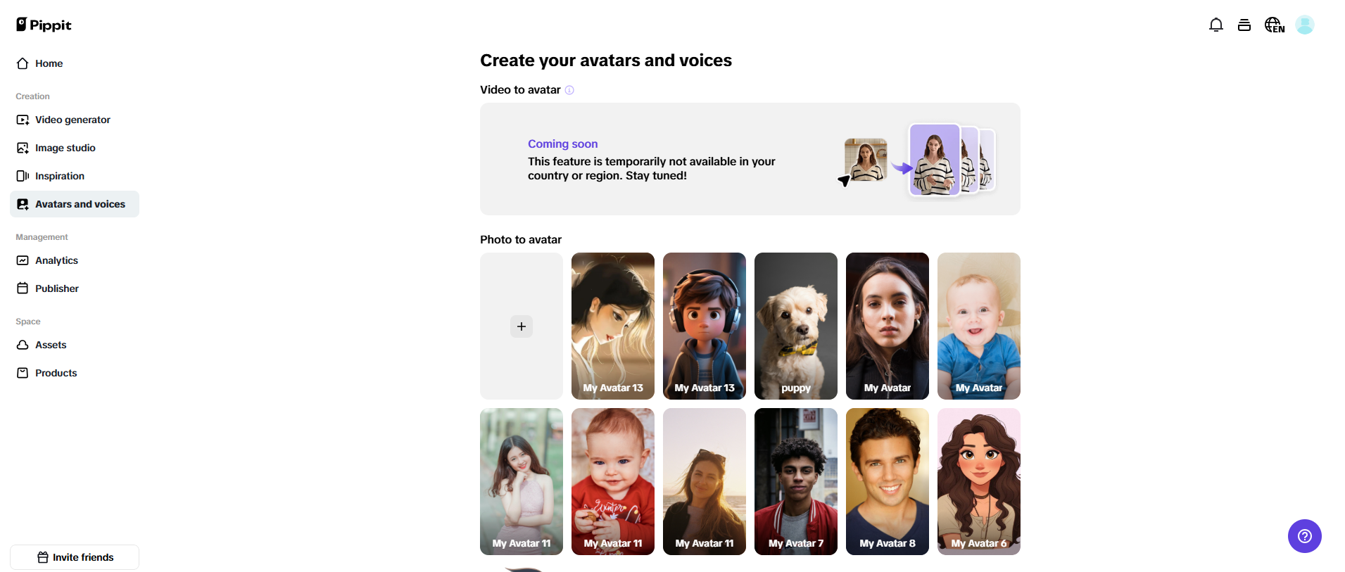 Create human avatar videos