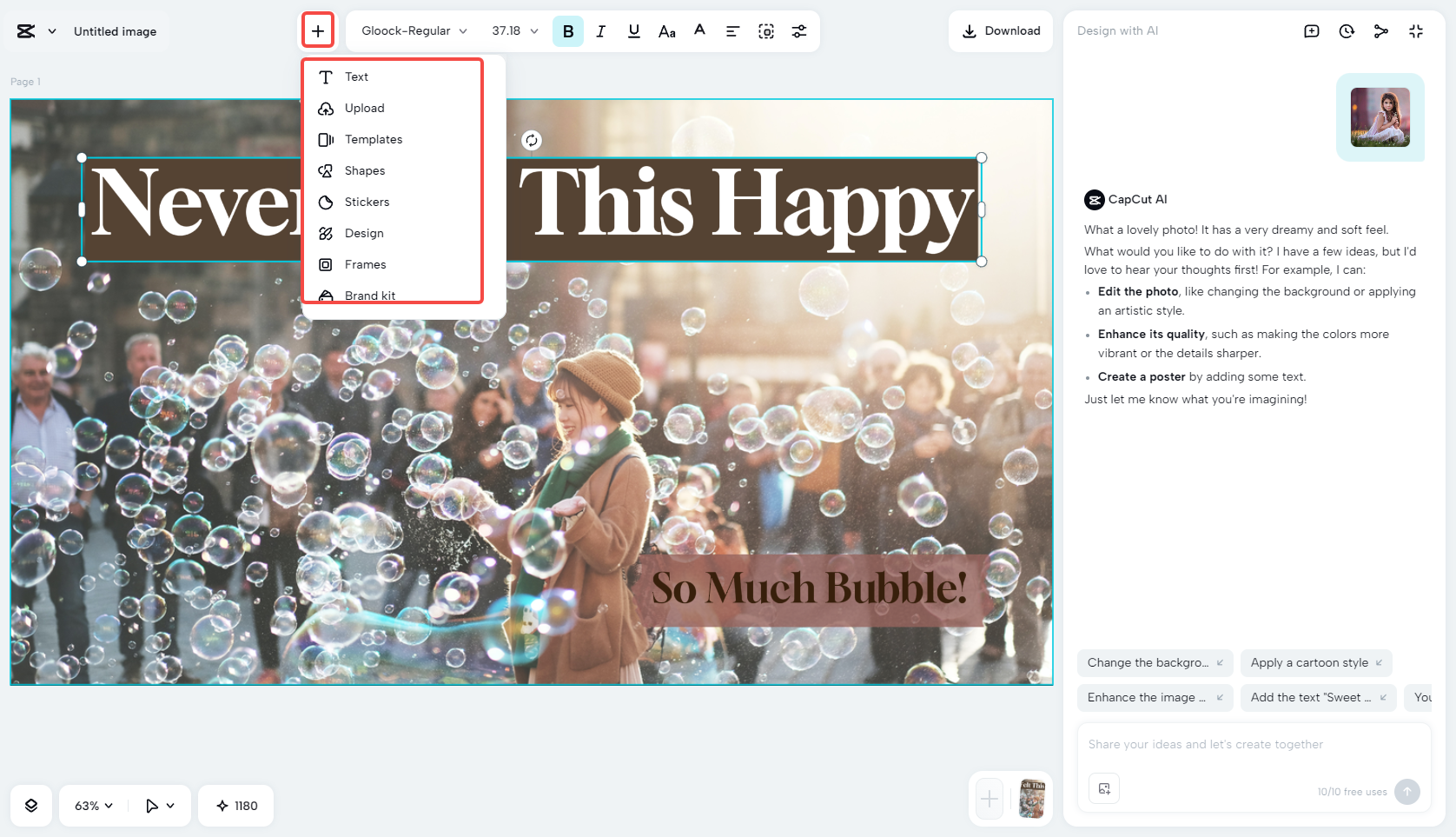 Edit the thumbnail template for YouTube