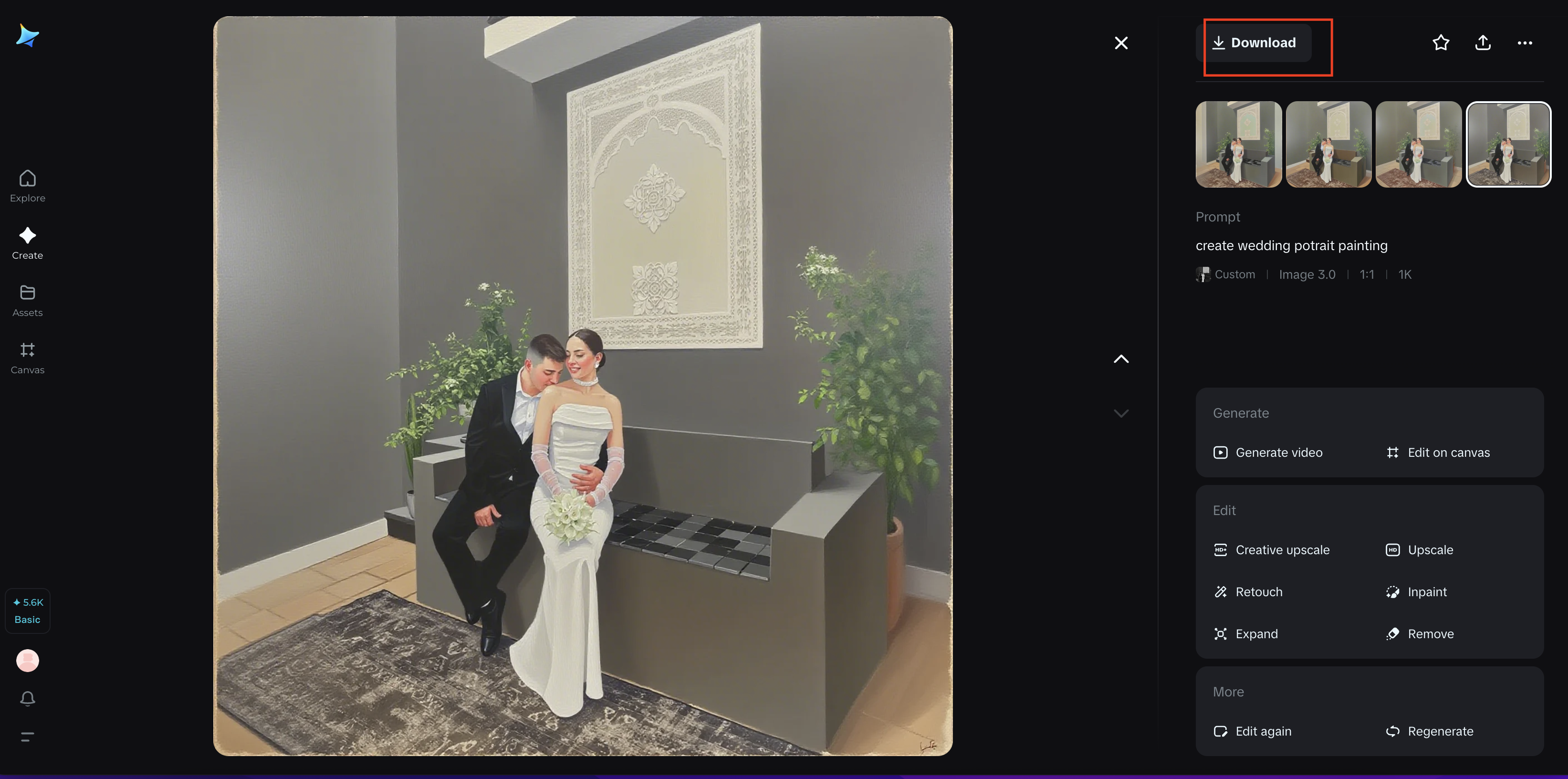 結婚式の絵画の肖像画をダウンロードする