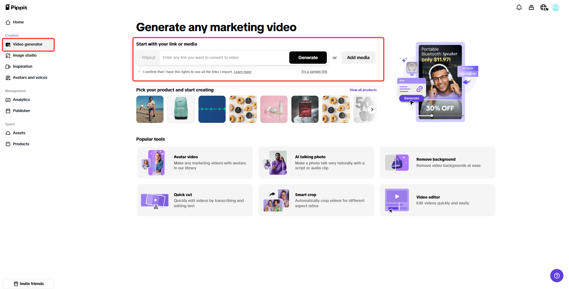 Script-to-video generation